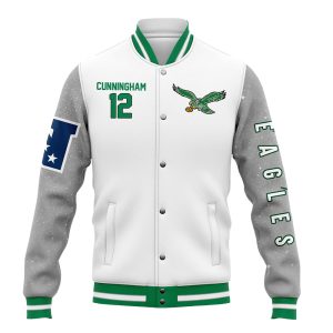 Coach Dawn Staley 12 Cunningham Eagles Baseball Jacket 2