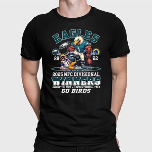 Eagles 28 22 Rams 2025 NFC Divisional Winners Shirt 3