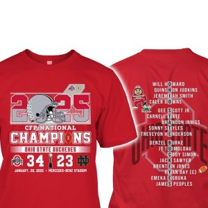 2025 CFP National Champions Ohio State 34-23 Notre Dame Shirt