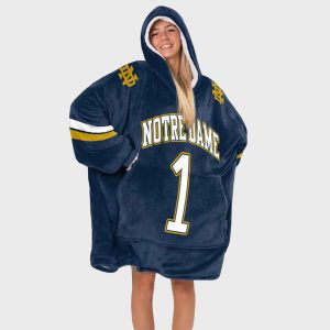 Notre Dame Football Unisex Blanket Hoodie 2