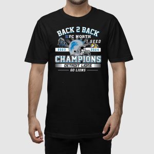 Lions Back 2 Back NFC North 2024 Champions Shirt 3