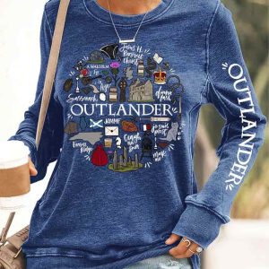 WomenS Outlander Print Sweatshirt