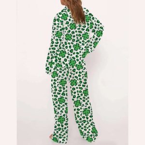 St Patricks Day Clover Camo Pajama Set2