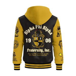 Alpha Phi Alpha 1906 Hooded Baseball Jacket 3