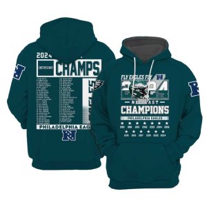 Eagles Fly Eagles Fly 2024 NFC East Champions Hoodie