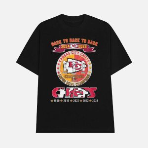 Chiefs Back To Back To Back 2024 2025 Super Bowl Champions Shirt 1