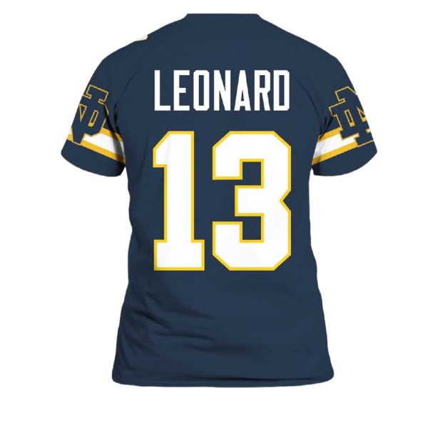 13 Leonard Notre Dame Football Unisex 3D Shirt