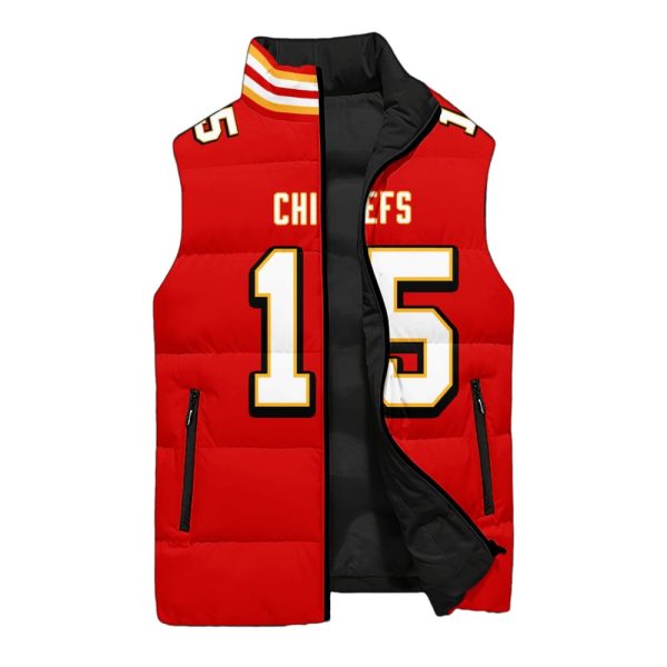 15 Kansas City Football 3D Unisex Puffer Vest