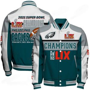 Eagles Super Bowl LIX Winning Spirit Baseball Jacket