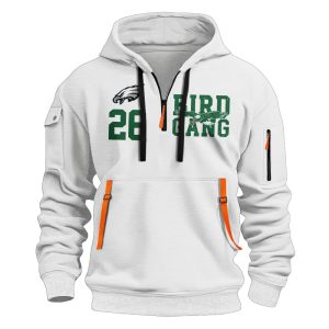 Bird Gang Philadelphia Football Quater Zip Hoodie1