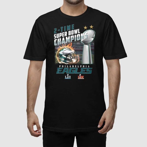 2-Time Super Bowl Champions Eagles Shirt