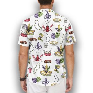 Mardi Gras Beads King Cake Crawfish Shirt2