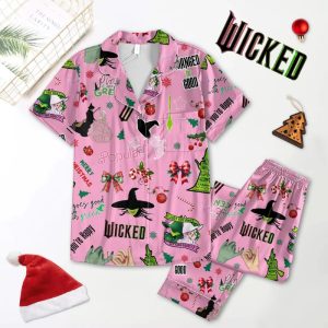 Wicked Changed For Good Pink Goes Good With Green Pajamas Set1