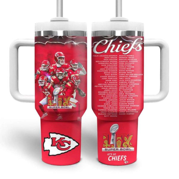 Chiefs Super Bowl LIX 2025 Handle Tumbler