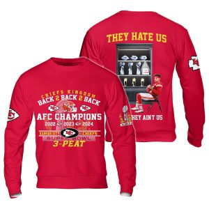 Chiefs Back 2 Back 2 Back AFC Super Bowl Champions 3 Peat Shirt1