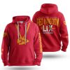 3 Peat Kansas City Football Red Kingdom LIX Superdome Unisex Hoodie