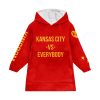 3 Peat Kansas City Football Unisex Blanket Hoodie