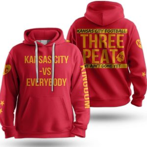 3 Peat Kansas City Football Unisex Hoodie