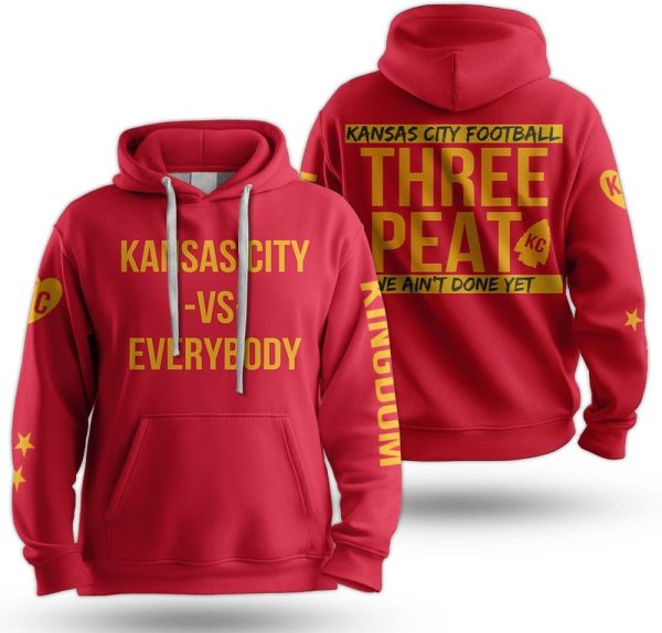 3 Peat Kansas City Football Unisex Hoodie