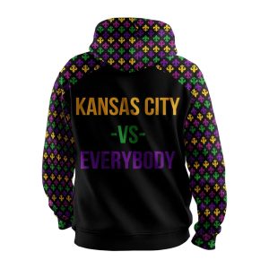 Mardi Gras Kansas City Football Unisex Hoodie