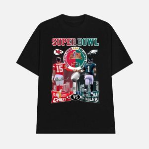 Super Bowl LIX Mahomes Chiefs Hurts Eagles Shirt 1