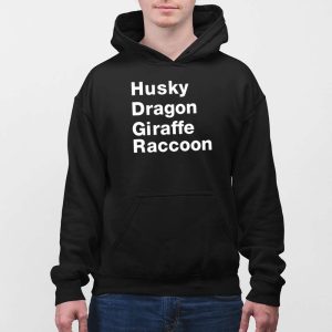 Husky Dragon Giraffe Raccoon Shirt 5