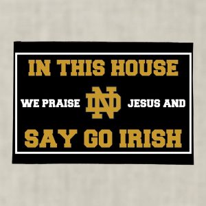 In This House We Praise Jesus and Say Go Irish Doormat1