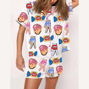 Ice Cream Baseball Batting Glove Pajama Set2