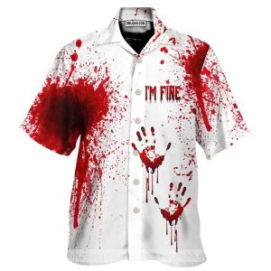 Halloween Blood Splatter Hawaiian Shirt1