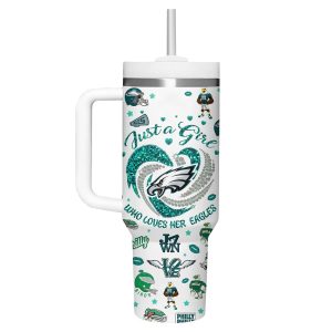 Just A Girl Who Loves Her Eagles Fly Eagles Fly Tumbler 2