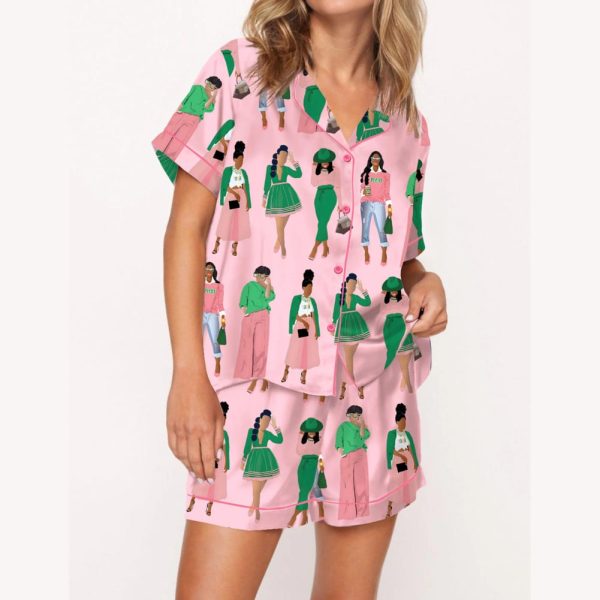 AKA Sisterhood Satin Pajama Set