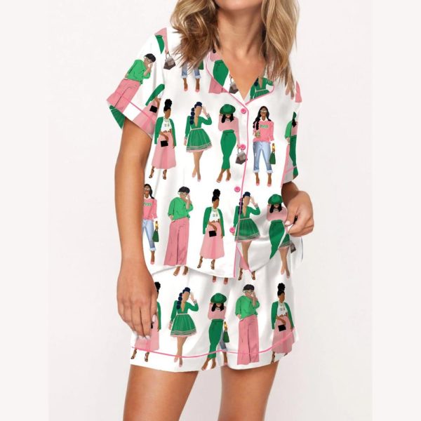 AKA Sisterhood Satin Pajama Set