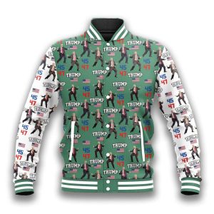 Trump Dance 45 47 Varsity Jacket1