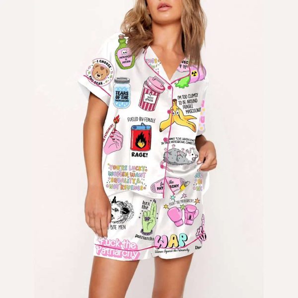 Anti Patriarchy Female Rage Feminist Pajama Set