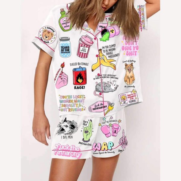 Anti Patriarchy Female Rage Feminist Pajama Set