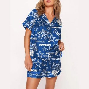 Womens Cowboy Football Pajama Set1