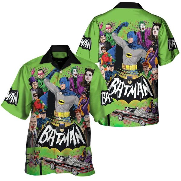 Batman Heros Villains Batmobile Hawaiian Shirt