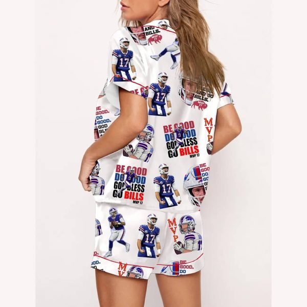 Be Good Do Good God Bless and Go Bills Josh Allen MVP Pajama Set