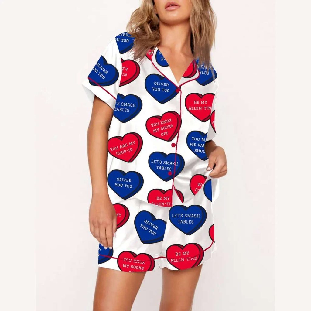 Bills Conversation Hearts Pajama Set