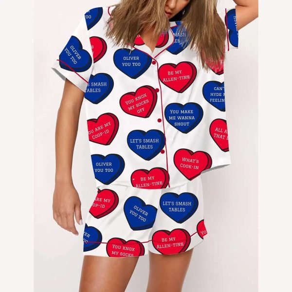 Bills Conversation Hearts Pajama Set