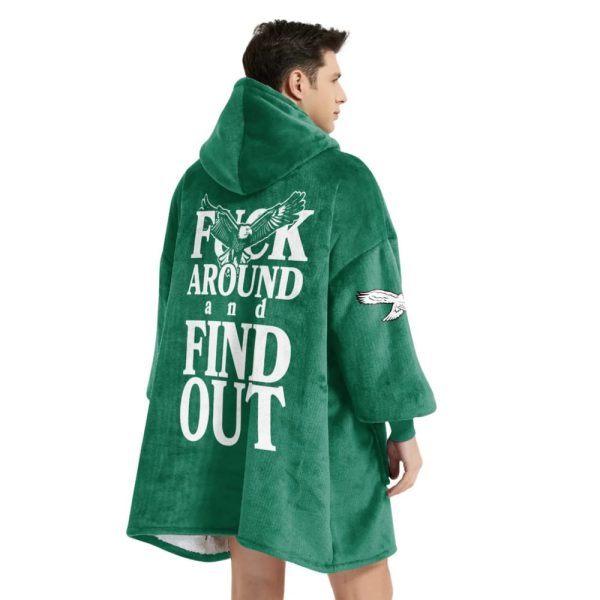 Bird Gang Fuck Around And Find Out Philadelphia Football Unisex Blanket Hoodie