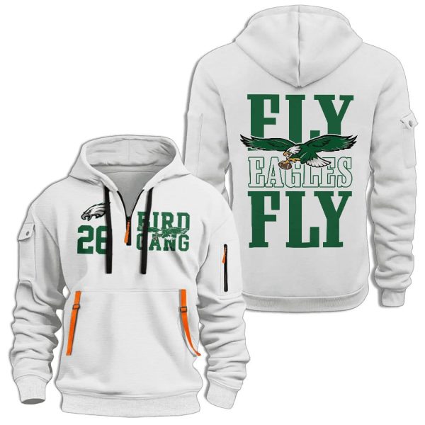 Bird Gang Philadelphia Football Quater Zip Hoodie