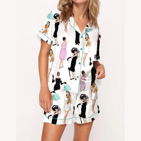 Breakfast At Tiffany’s Satin Pajama Set