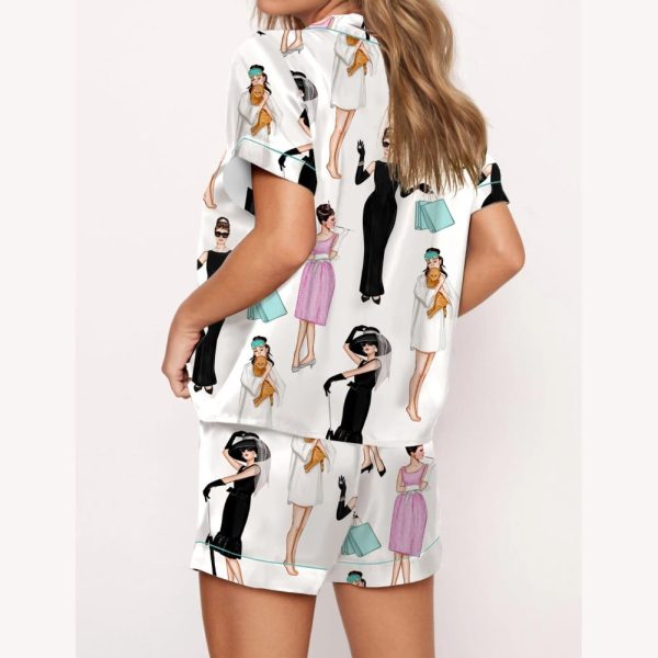 Breakfast At Tiffany’s Satin Pajama Set