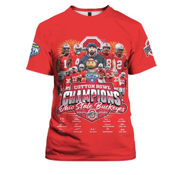 Buckeyes Cotton Bowl Champions 2025 Shirt