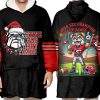 Bulldogs Festive Dawgs Merry Times 2024 SEC Champions Blanket Hoodie