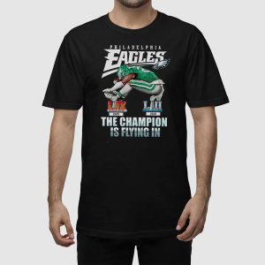 Saquon Barkley Backwards Hurdle Eagles 2X Super Bowl The Champion Is Flying In Shirt 2