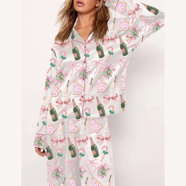 Champagne Christmas Tree Pajama Set