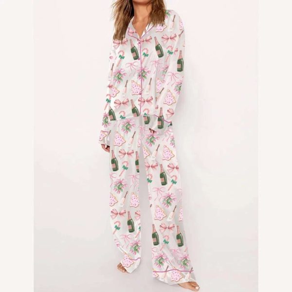 Champagne Christmas Tree Pajama Set