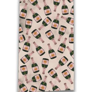 Champagne Drinking Bottle Beach Towel
